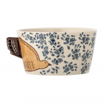 Valge-sinine kivikeraamikast kauss 460 ml Hezha - Bloomingville