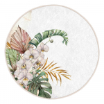 Kreem pestav &uuml;mmargune vaip, sobitub robottolmuimejaga &oslash; 100 cm Comfort - Mila Home