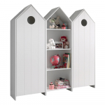 Valge avatud laste riidekapp 173x171,5 cm CASAMI - Vipack