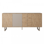 Hall-tammedekooriga madal kummut 180x80 cm Millay - Marckeric