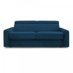 Tumesinine velvetist diivanvoodi 195 cm Monaco - Bobochic Paris