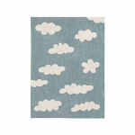 Sinine pestav k&auml;sitsi kootud puuvillane laste vaip 120x160 cm Clouds Vintage Blue - Lorena Canals