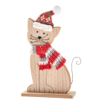 Puidust j&otilde;ulufiguur (k&otilde;rgus 29 cm) Cat &ndash; Dakls
