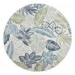 Roheline-sinine &uuml;mmargune sise- ja v&auml;lisvaip &oslash; 160 cm Bella Leaf - Flair Rugs