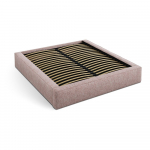 Heleroosa polsterdatud kaheinimesevoodi koos panipaiga ja voodip&otilde;hjaga 140x200 cm Simon - Micadoni