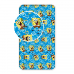 Sinine puuvillane laste lina 90x200 cm Sponge Bob "Blue" - Jerry Fabrics