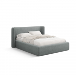 Tumehall polsterdatud kaheinimesevoodi, koos panipaiga ja restiga 200x200 cm Jason &ndash; Windsor & Co Sofas