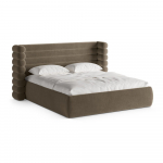 Taupe polsterdatud kaheinimesevoodi koos panipaiga ja voodip&otilde;hjaga 160x200 cm Mount - Micadoni