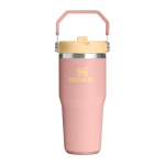 Virsikuv&auml;rvi roostevabast terasest termospudel 410 ml IceFlow&trade; Flip Straw 2.0 Tumbler Peach Rose - Stanley