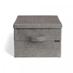 Hall tekstiilist hoiukast koos kaanega 36x46x25 cm Soft Storage Large - Bigso