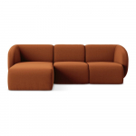 Terrakottapunane sametist nurgadiivan (vasak nurk) Lani - Makamii