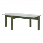 Roheline kohvilaud klaasist pealispinnaga 55x105 cm Kob - noo.ma