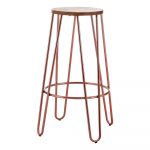 Jalakapuust baaritool naturaalses/roosakuldses v&auml;rvitoonis (istme k&otilde;rgus 75 cm) District - Premier Housewares