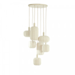 Kreemikas ripplamp tekstiilist varjuga &oslash; 50 cm Tufia - Light & Living