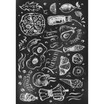 Must pestav vaip 120x180 cm Life Is Yummy - Vitaus