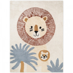 Kreemikas pestav/k&auml;sitsi kootud puuvillane lastevaip 140x200 cm Snuggle Leander - Hanse Home