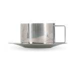 2 h&otilde;bedast roostevabast terasest cappuccino tassi komplekt (200 ml) Oryn - S|P Collection