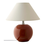 Pruun/kreemikas keraamiline laualamp (k&otilde;rgus 29 cm) Karamell - Jotex
