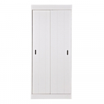 Valge m&auml;ndist l&uuml;kandustega riidekapp 85x195 cm Row - WOOOD