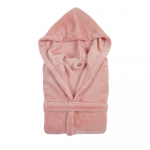 Beebi roosa mikropluusist supelmantel , suurus 122 - 128 - Tiseco Home Studio