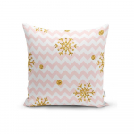 J&otilde;ulupadjap&uuml;&uuml;r kuldsed lumehelbed, 42 x 42 cm - Minimalist Cushion Covers