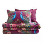 Lilla satiin-puuvillane voodipesu &uuml;heinimesevoodile 135x200 cm Xanadu Peacock - Matthew Williamson