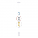 Valge ja roosa lastelamp metallist varjundiga Single - Candellux Lighting