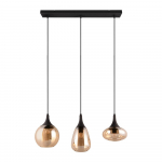 Must-oranž rippvalgusti klaasist varjuga Lumina - Trio
