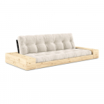 Valge velvetist diivanvoodi 244 cm Base - Karup Design