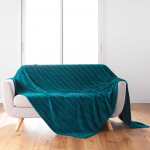 Sinine mikroflanellist pleed 180x220 cm Arya &ndash; douceur d'int&eacute;rieur