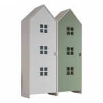 Valge-roheline laste riidekapp 115x171,5 cm CASAMI BRUGES - Vipack