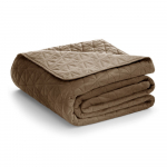 Helepruun sametist tepitud voodikate 170x210 cm Laila - AmeliaHome