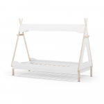 Valge m&auml;nnipuidust lastevoodi 90x190 cm Nora - Marckeric