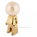 Kuldne dimmerdatav LED lauavalgusti klaasist varjuga (k&otilde;rgus 27 cm) Ross - Leitmotiv