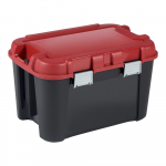 Punane-must plastikust hoiukarp kaanega 59x39,5x36 cm Totem - Curver