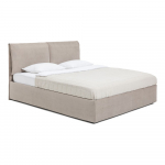 Taupe polsterdatud kaheinimesevoodi koos voodip&otilde;hja ja panipaigaga 160x200cm Thessa Pillow - Bonami Selection