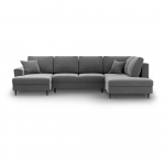 Helehall sametist panipaigaga nurgadiivanvoodi (parem nurk/"U"-kujuline) Kyoto - Cosmopolitan Design