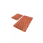 Terrakottapunased sametist vannitoamatid 2tk komplektis 60x100 cm - Mila Home