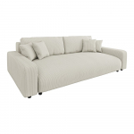 Kreem velvetist panipaigaga diivanvoodi 234 cm Sara - Ropez