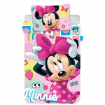 Roosa puuvillane laste voodipesu 100x135 cm Minnie "Sweet" - Jerry Fabrics