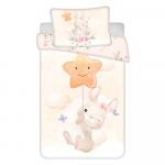 Kollane puuvillane laste voodipesu 100x135 cm Bunny "Star" - Jerry Fabrics