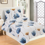 Tumesinine &uuml;heinimese mikrofliisist voodipesu 140x200 cm Marbella &ndash; My House