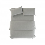 Hallikasroheline linane voodipesu &uuml;heinimesevoodile 135x200 cm Stone - Native Natural