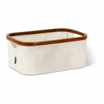 Kreem kangast hoiukast 38x26x16 cm Bamboo/Linen - Bigso