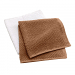 Valged/terrakota v&auml;rvi froteer&auml;tikud komplektis 2 tk 50x50 cm Gourmet - douceur d'int&eacute;rieur