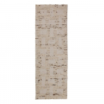 K&auml;sitsi kootud villaseguga jooksja naturaalses v&auml;rvitoonis 80x230 cm Rova Blend - Flair Rugs