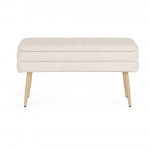 Valge polsterdatud pink Olga - Bizzotto