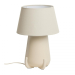 Beež/elevandiluust keraamiline laualamp (k&otilde;rgus 45,5 cm) Odra - Kave Home