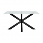 Must kohvilaud klaasist pealispinnaga 70x130 cm Argo - Kave Home