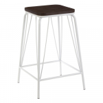 Valge/tume naturaalse jalakapuust tool District - Premier Housewares
